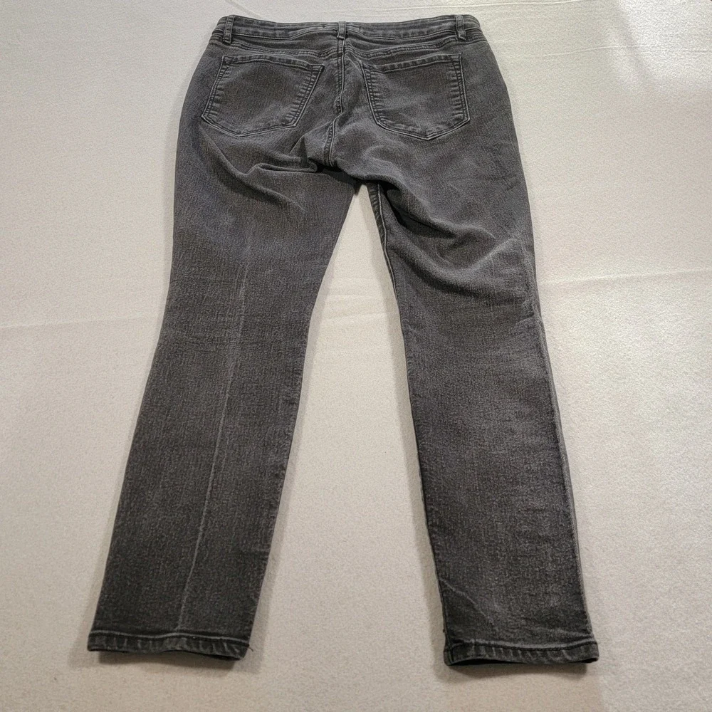 LOFT Ann Taylor Jeans Women's Curvy Skinny Black Wash Denim Size 29/8‎ Mid Rise - Picture 6 of 10